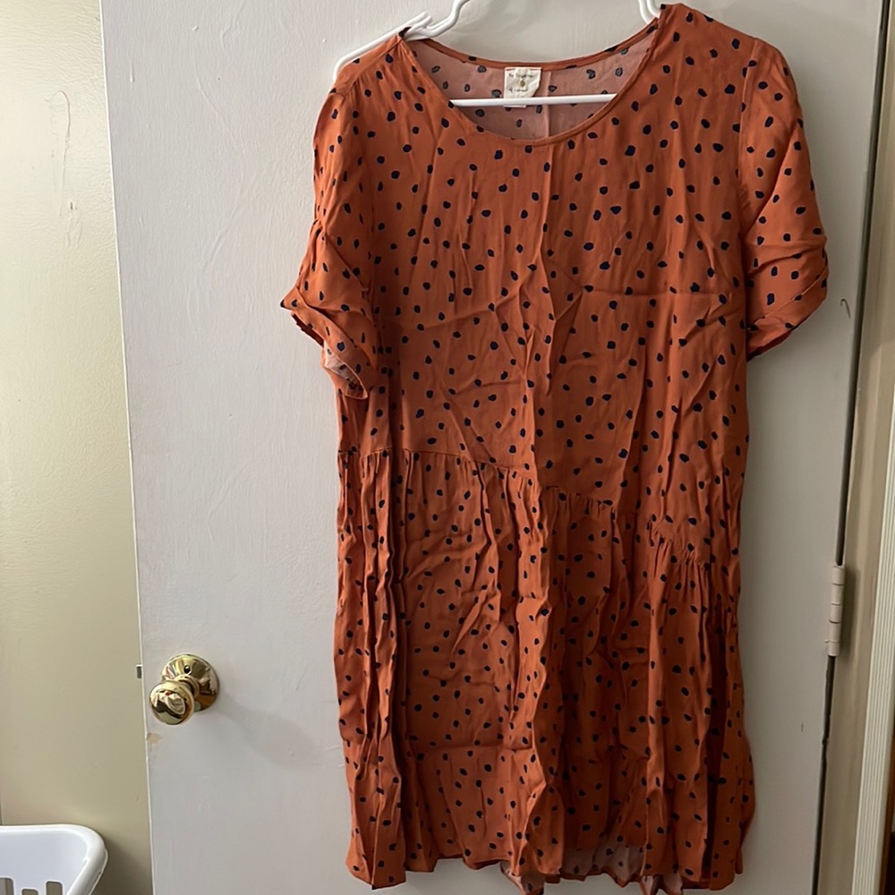By Together Babydoll Polka Dot Dress. Super Cute! Size L.